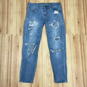American Eagle Distressed Stretch Jegging Women's Size 2
